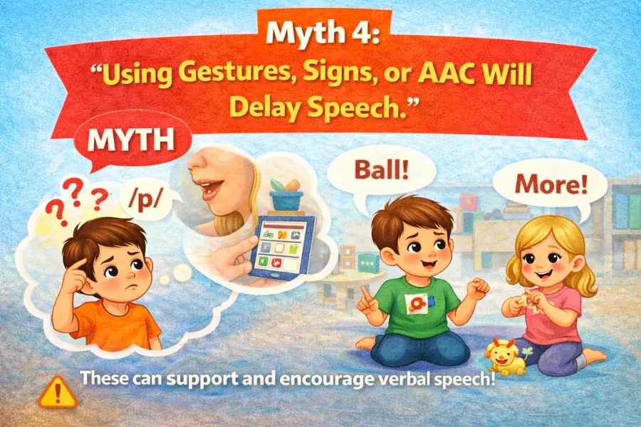 Myth 4 Using Gestures, Signs, or AAC Will Delay Speech