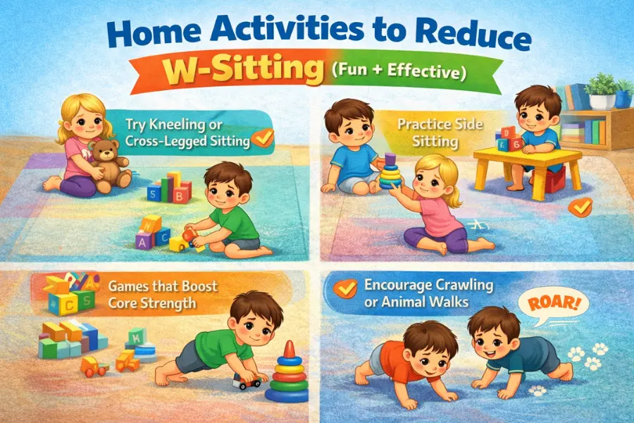 Home activities to reduce W-sitting (fun + effective)