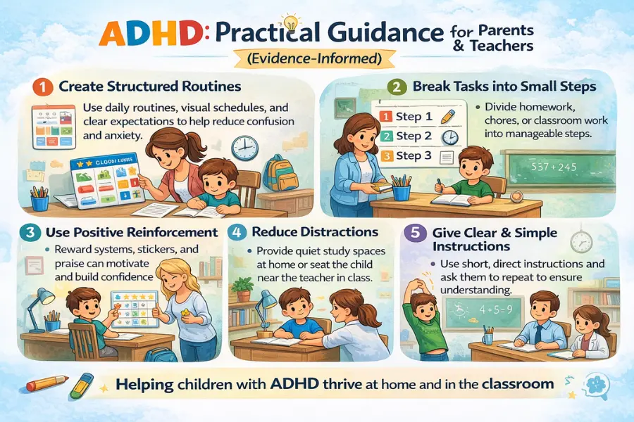 Practical guidance for parents and teachers (evidence-informed)